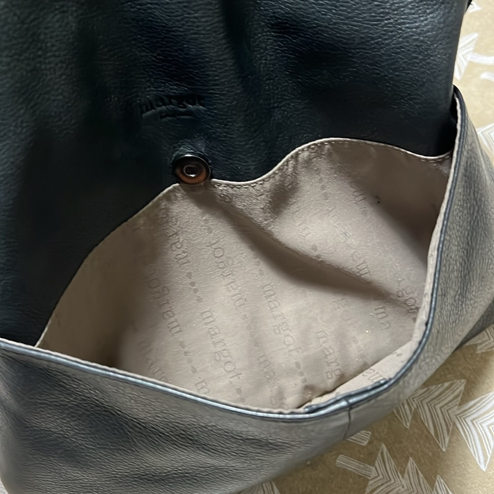 Margot Mickey Double Zip Versatile Hobo crossbody in Black Leather - Picture 9 of 15